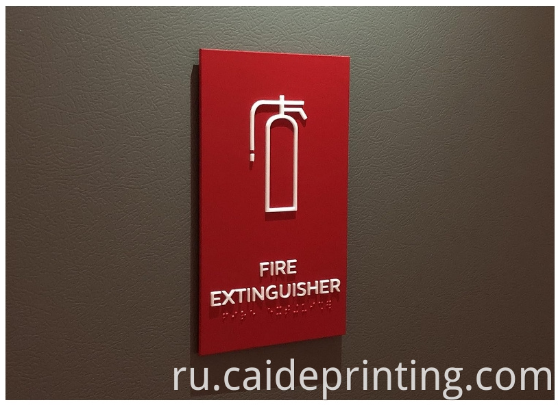 Fire Fighting Braille Sign